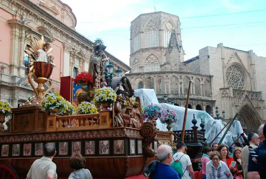 Procesión del Corpus en Valencia - Plaza de la Virgen